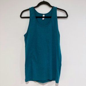 American Apparel, Teal Blue Muscle Tank Top, Size Medium